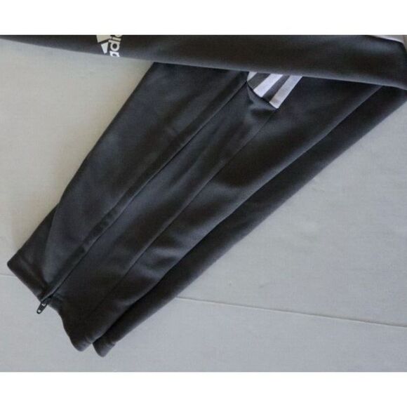 adidas Men's Sz M Gray/White 3-Striped Aeroready PrimeGreen Track Pants - Picture 10 of 11